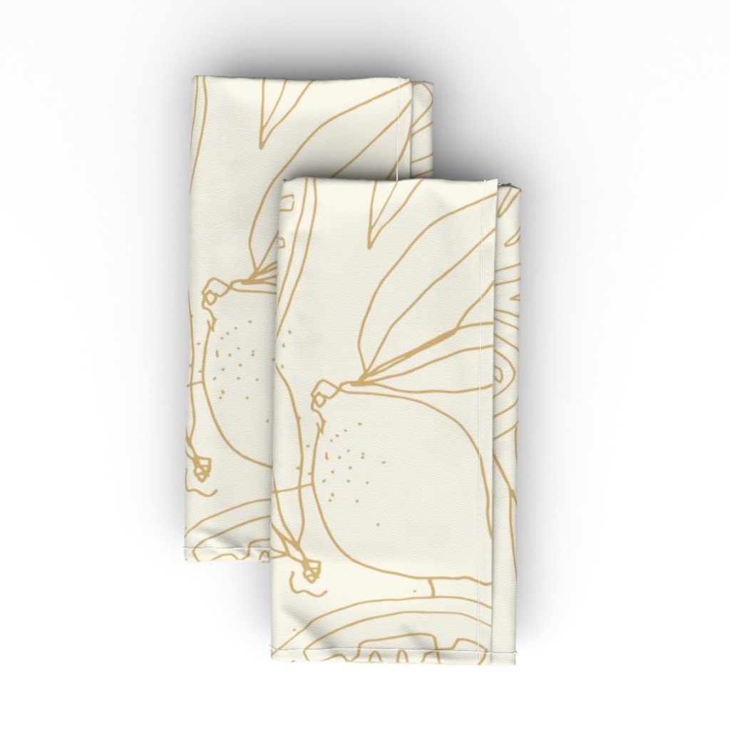 Citrus Line - Gold Cloth Napkin, Longleaf Sateen Grand, Beige