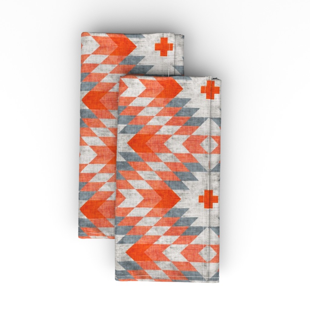 Native Summer - Orange Cloth Napkin, Longleaf Sateen Grand, Orange