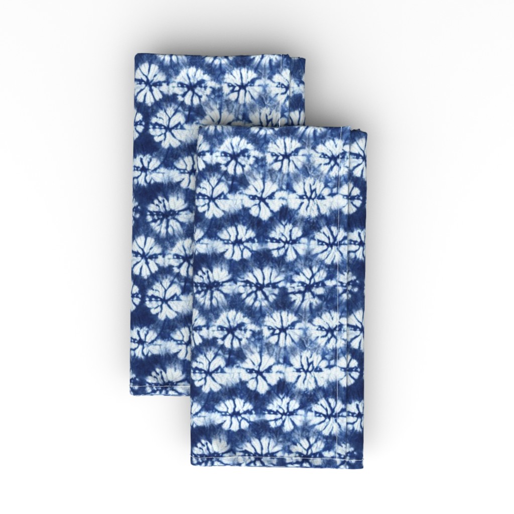 Shibori Pine - Blue Cloth Napkin, Longleaf Sateen Grand, Blue