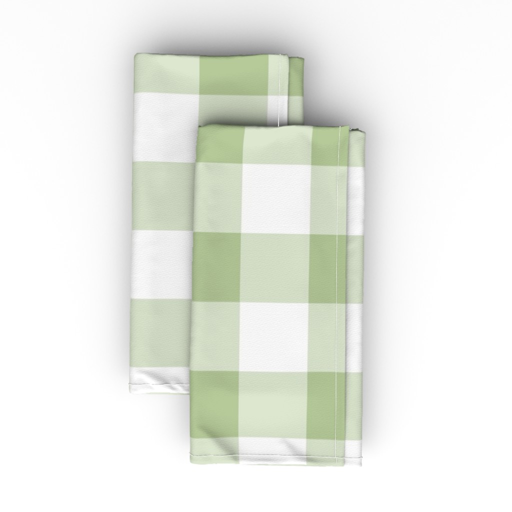 Gustav Bold Check - Green Cloth Napkin, Longleaf Sateen Grand, Green