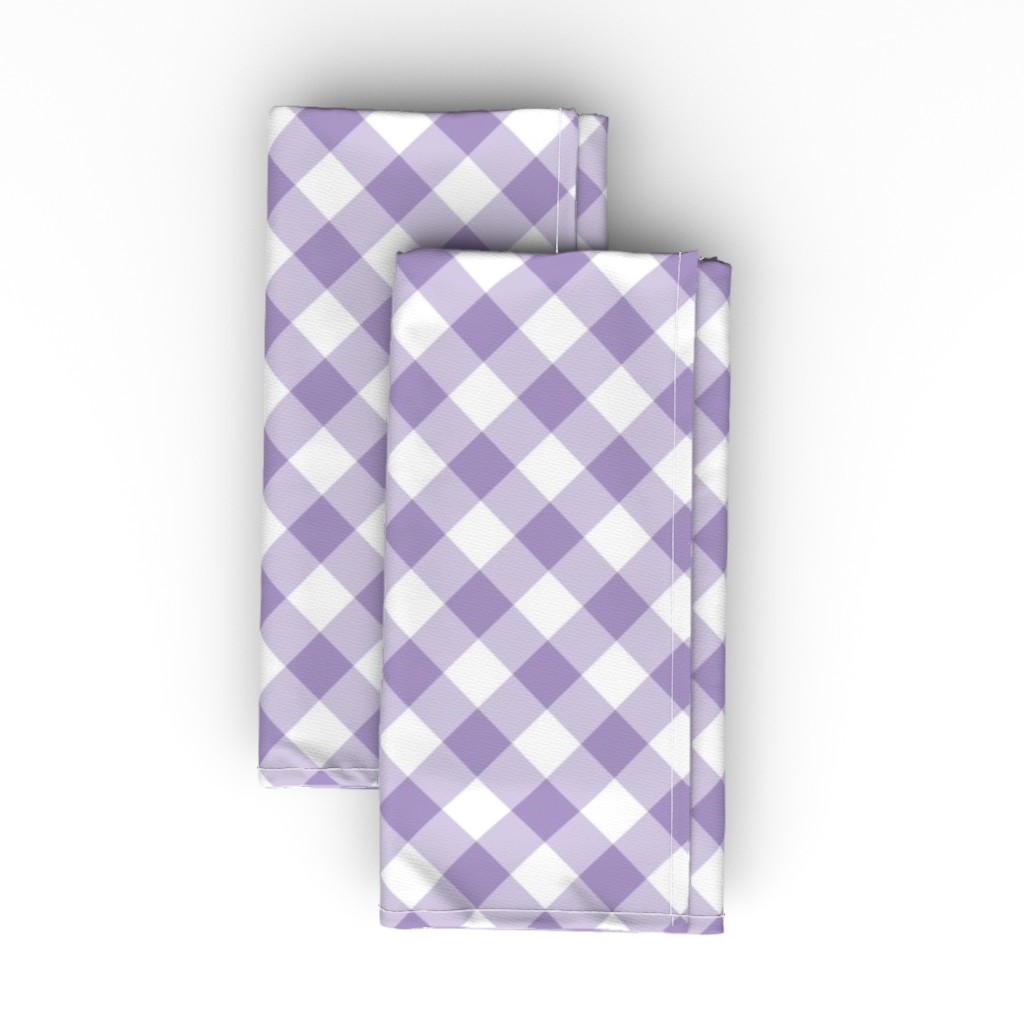 purple gingham cloth napkin