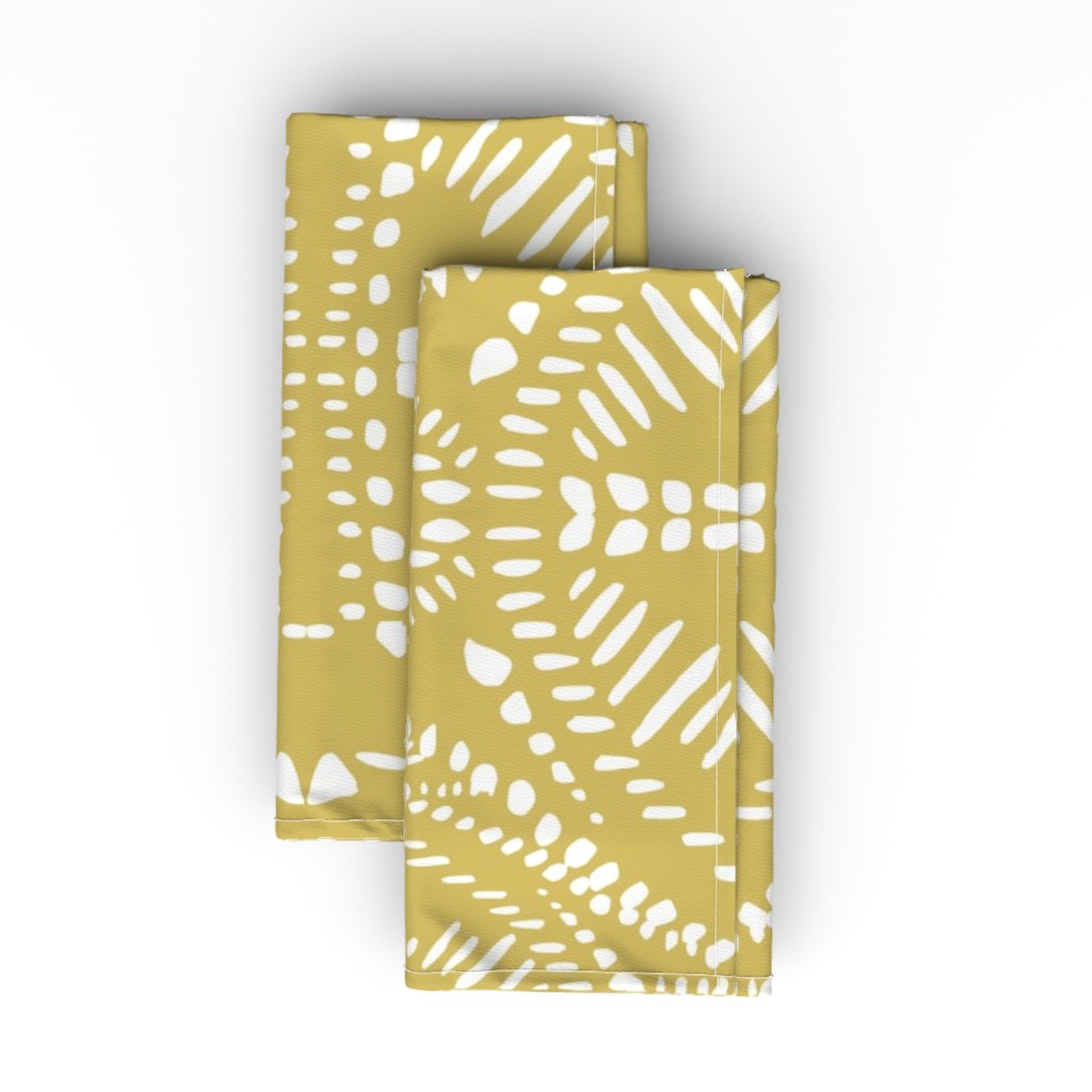 Tribal Times - Yellow Cloth Napkin, Longleaf Sateen Grand, Yellow