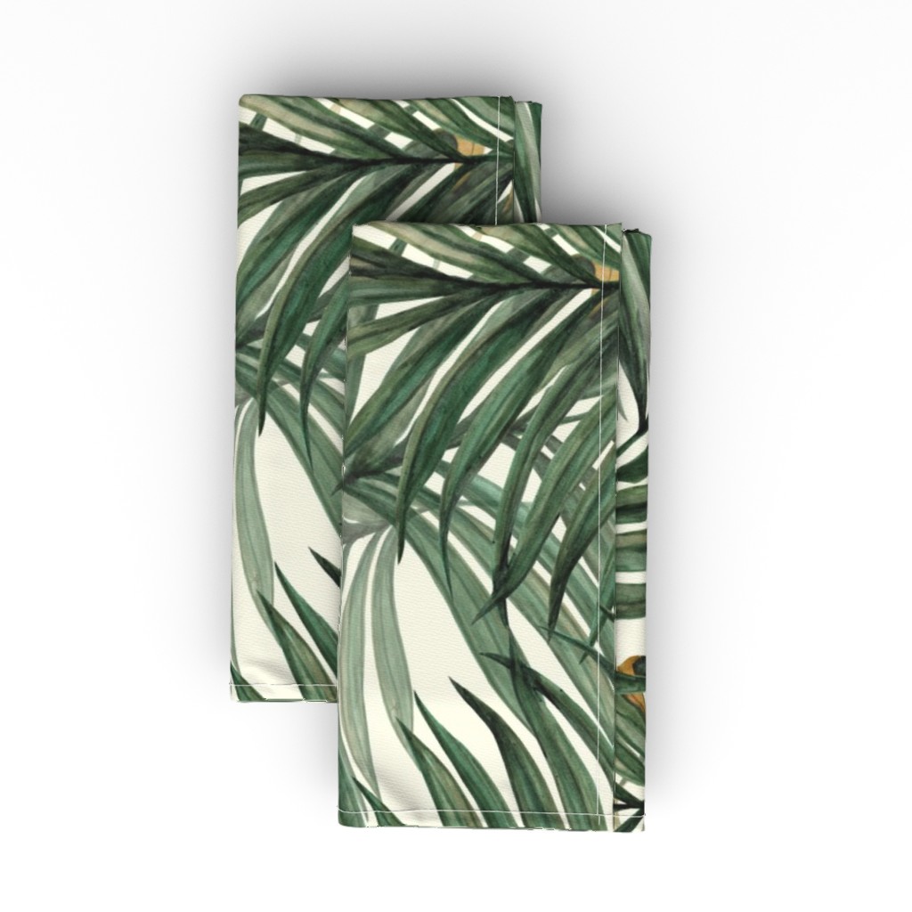 Palm Leaves King Pineapple Cloth Napkin, Longleaf Sateen Grand, Green