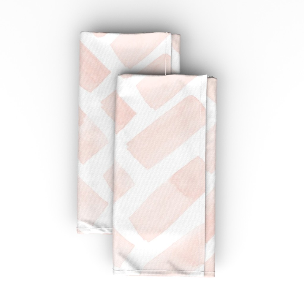 Watercolor Herringbone Cloth Napkin, Longleaf Sateen Grand, Pink