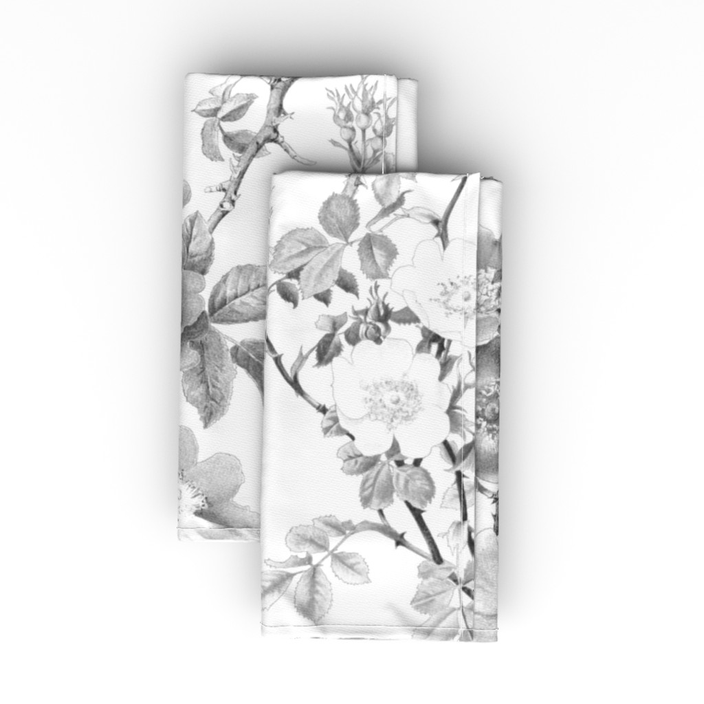 English Rose - Black and White Cloth Napkin | Shutterfly