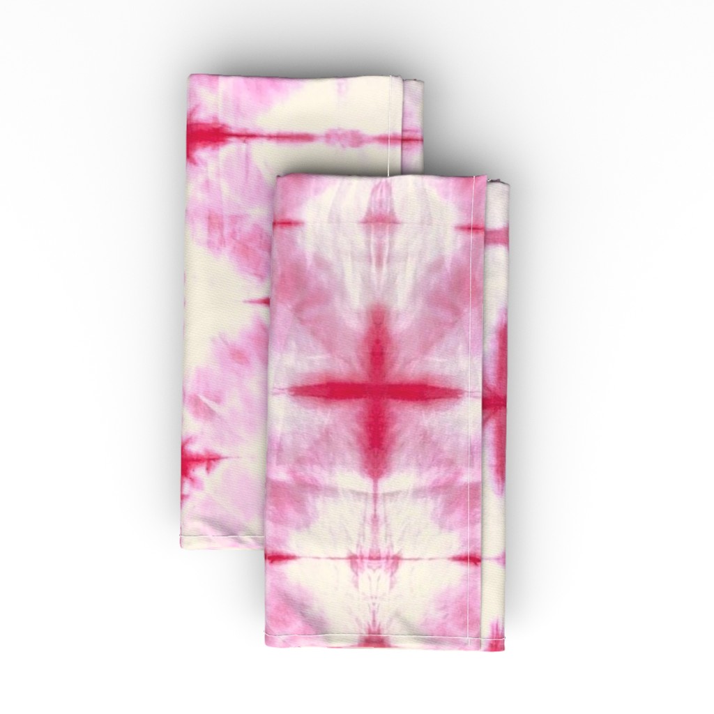Shibori Diamonds - Pink Cloth Napkin, Longleaf Sateen Grand, Pink