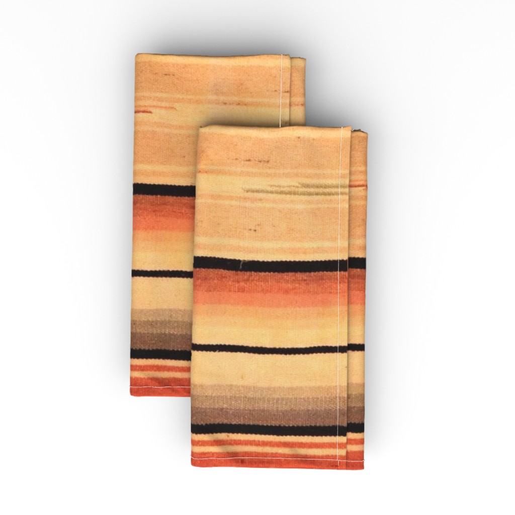 Saltillo Stripe - Orange Cloth Napkin, Longleaf Sateen Grand, Orange