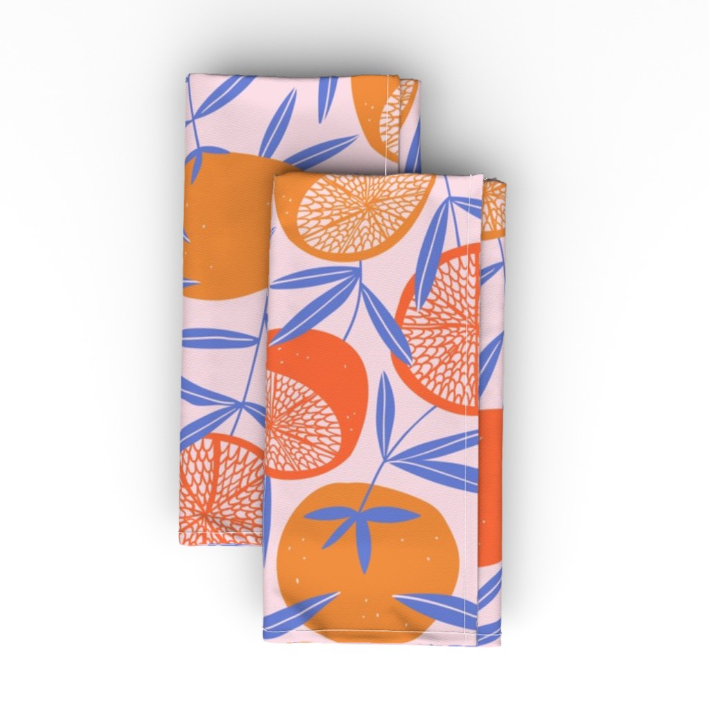 Pop Art Grapefruits - Multi Cloth Napkin, Longleaf Sateen Grand, Orange