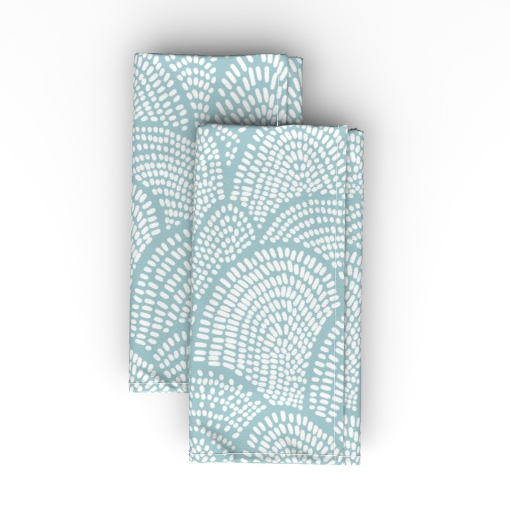 Dotted Hills - Aqua Cloth Napkin, Longleaf Sateen Grand, Blue