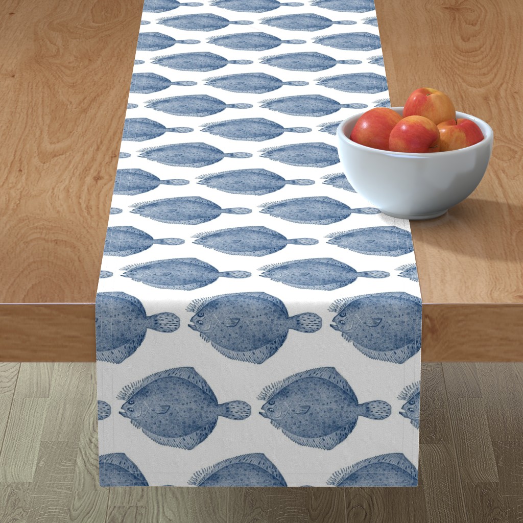 Blue And White Table Runner