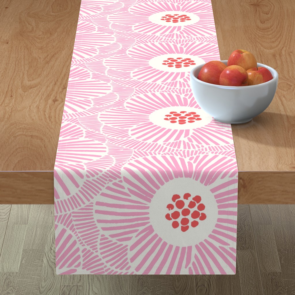 Camellia Table Runner, 108x16, Pink