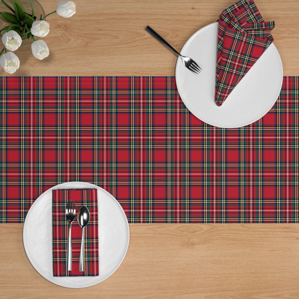 Red Tartan Plaid Table Runner Christmas Table Runner, Christmas Plaid,  Royal Stewart Plaid, Holiday Table Linens, Red Table Runner 