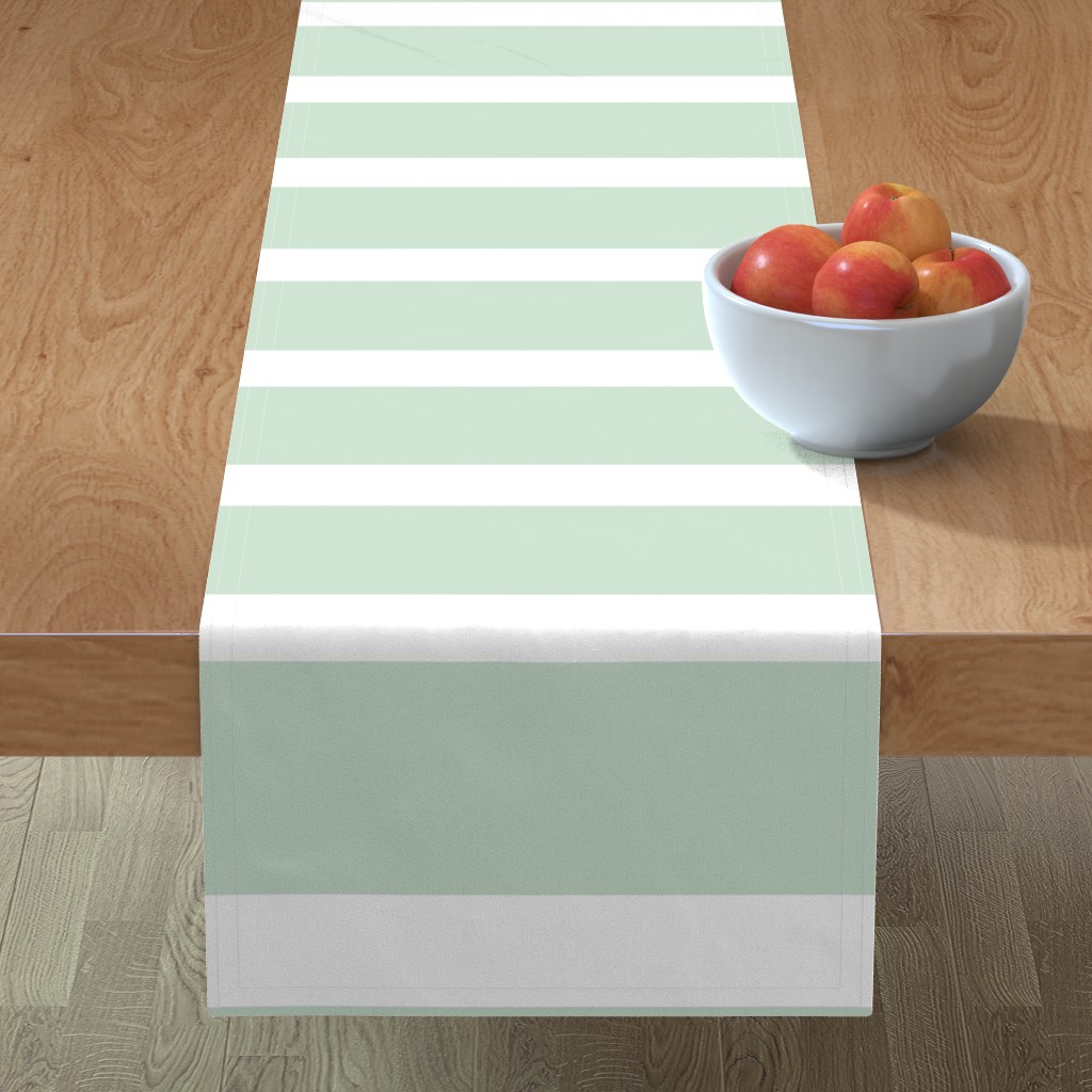 Wide Stripe - Green Table Runner, 72x16, Green