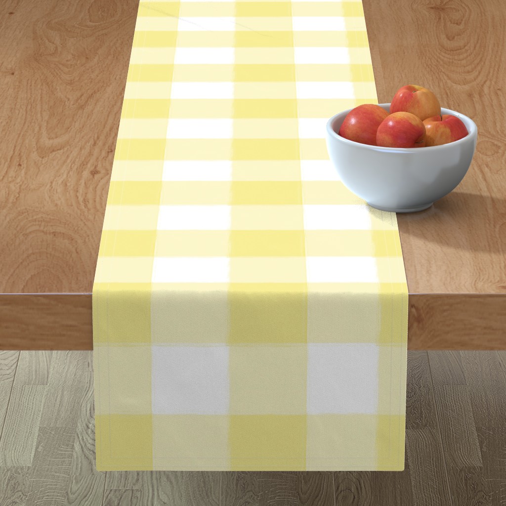 Yellow Checkered Table Runner
