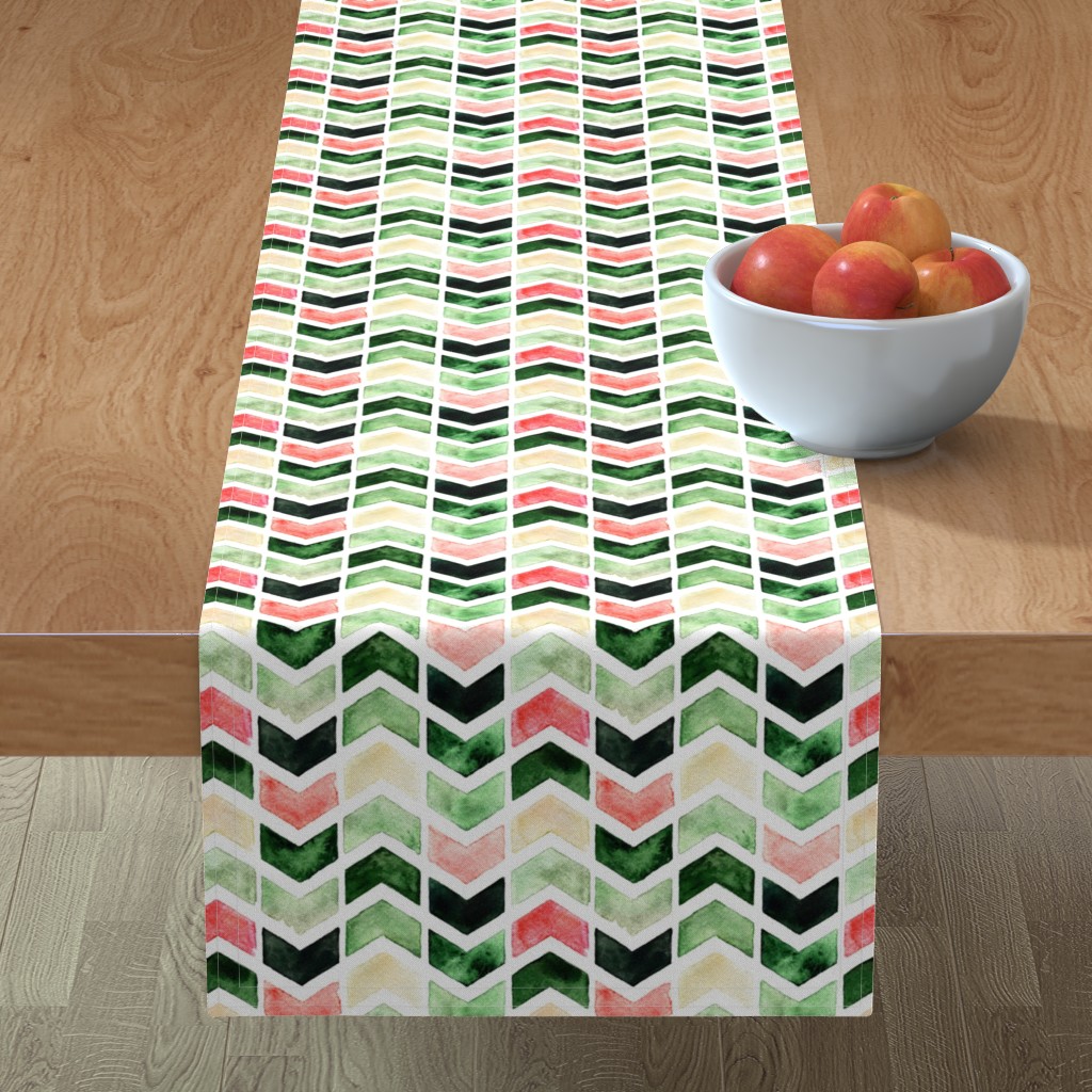 Christmas Herringbone - Multi Table Runner, 90x16, Multicolor