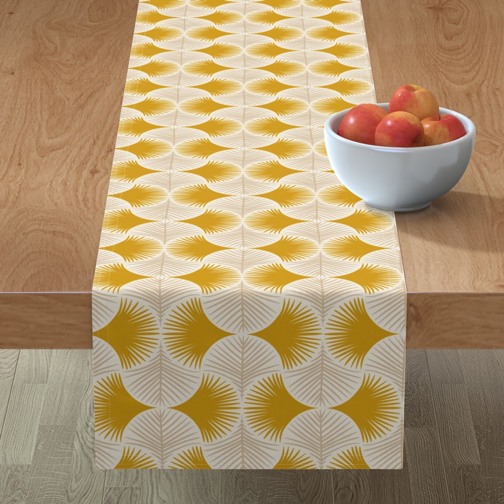 Tropical Geometry Table Runner, 90x16, Yellow