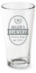 brewery pint glass