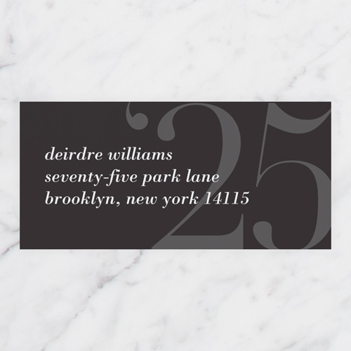 Elegant Contrast Address Label, Black, Address Label, Matte
