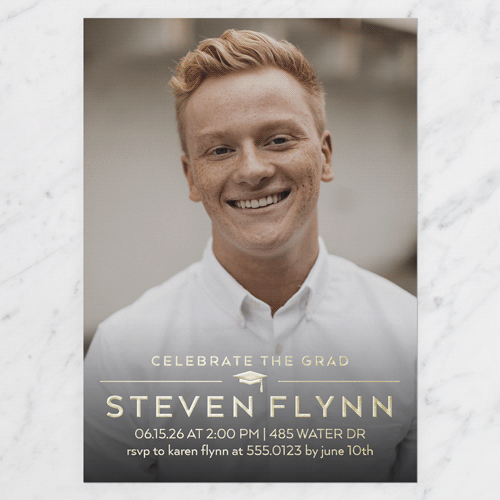 Graduate School Green Graduation Invitation