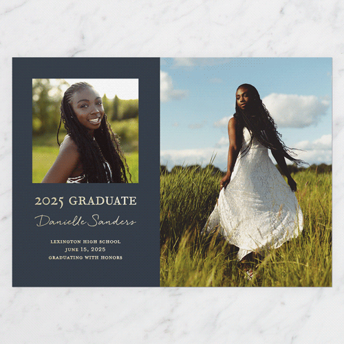 Black Graduation Announcement