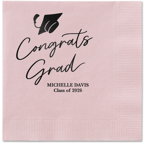 Party Cap Napkin, Black, Blush, black