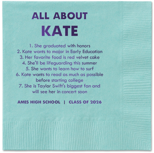 All About Napkin, Purple, Aqua, purple