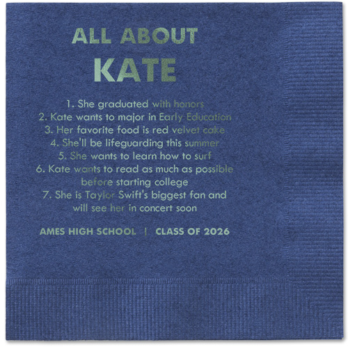 All About Napkin, Green, Navy, sage