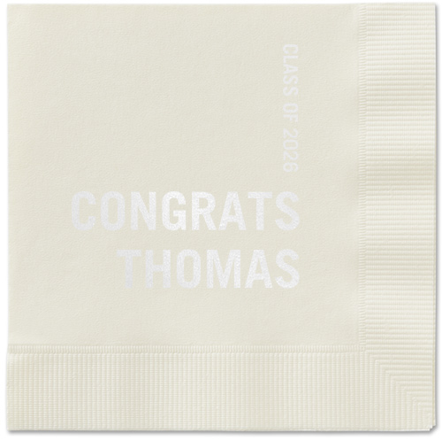 Bold Acclaim Napkin, White, Ecru, white