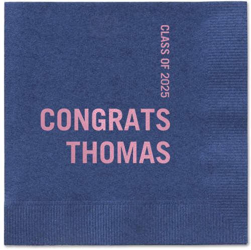 Bold Acclaim Napkin, Pink, Navy