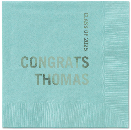 Bold Acclaim Napkin, Green, Aqua