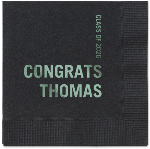 Bold Acclaim Napkin, Green, Black, sage