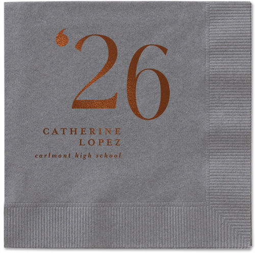 Slanted Style Napkin, Brown, Pewter, mocha