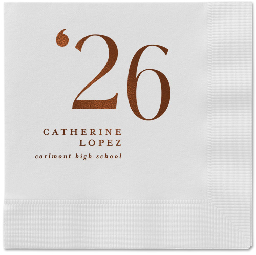 Slanted Style Napkin, Brown, White, mocha