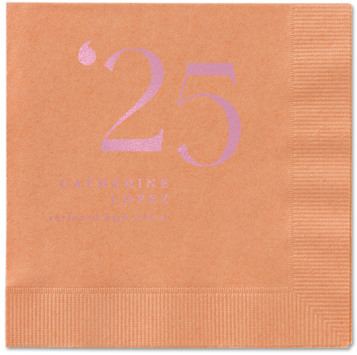 Slanted Style Napkin, Pink, Coral
