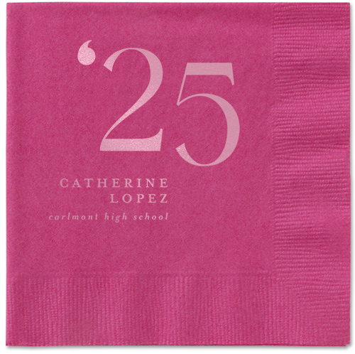 Slanted Style Napkin, Pink, Magenta