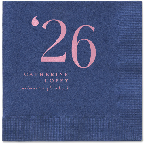 Slanted Style Napkin, Pink, Navy, blush