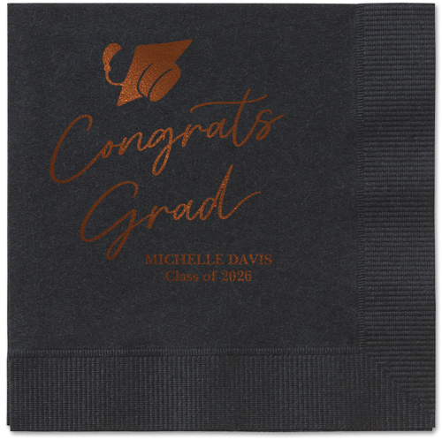 Party Cap Napkin, Brown, Black, mocha