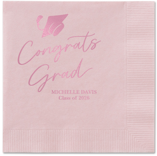 Party Cap Napkin, Pink, Blush, blush