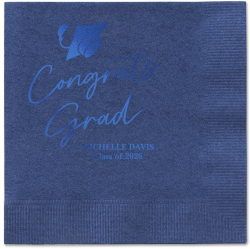 Party Cap Napkin, Blue, Navy, royal