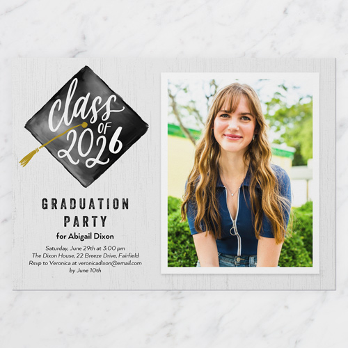 Grey Graduation Invitation Templates