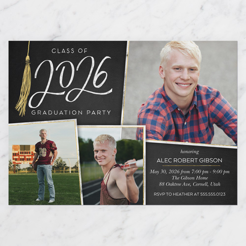 Grey Graduation Invitation Templates