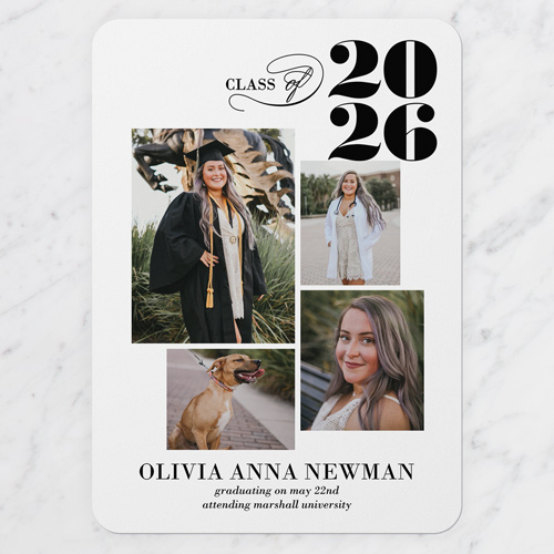 Matte Graduation Announcement Cards
