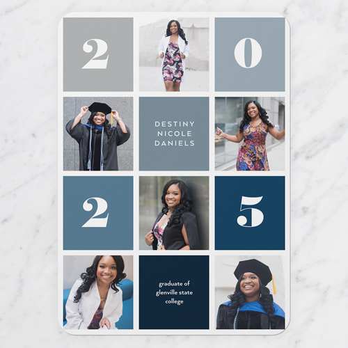 Blue Nursing School Graduation Announcement