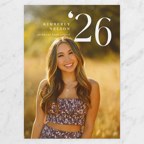 Unsinkable Year Graduation Announcement, White, 5x7 Flat, 100% Recycled Cardstock , Square, White