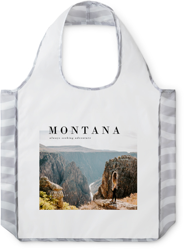 Adventurous Moments Reusable Shopping Bag, Arches, White