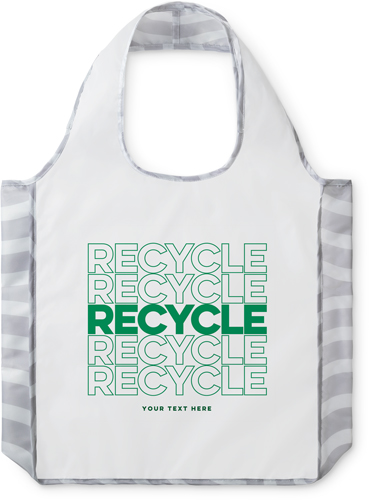 Recycle Repeat Reusable Shopping Bag, Arches, Green