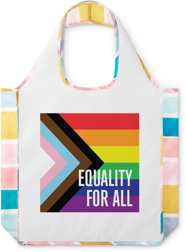 Progress Pride Flag Reusable Shopping Bag, Stripe, Multicolor
