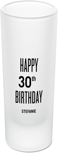 Birthday Shot Shot Glass, Black