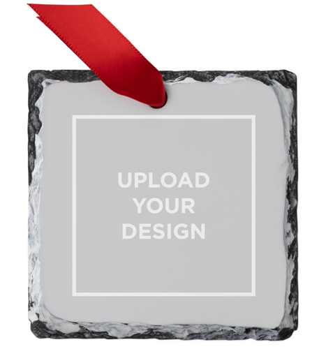 Upload Your Own Design Slate Ornament, Multicolor, Square Ornament