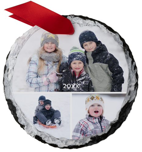 Gallery of Three Slate Ornament, Multicolor, Circle, multi